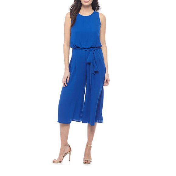 vince camuto belted crop jumpsuit